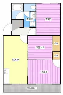 田マンション【3階】の間取り
