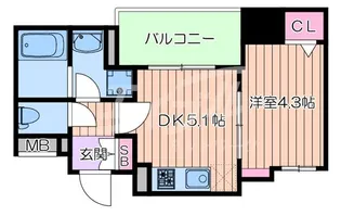 アーバネックス京町堀【6階】の間取り