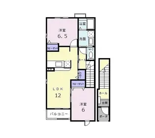 広島県広島市安佐北区三入2【アパート】の間取り