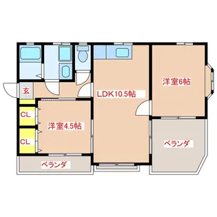 バーディー【1階】の間取り
