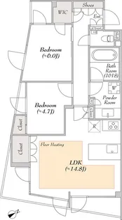 ルミークスイート恵比寿【3階】の間取り