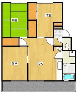 クロノス17大分八幡A棟【2階】の間取り
