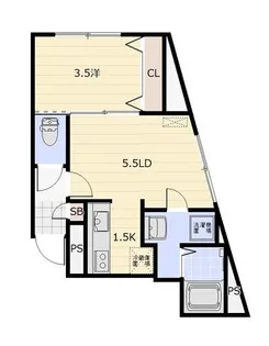 アレスフォート新札幌【3階】の間取り