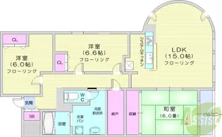 スカイコート上杉【10階】の間取り