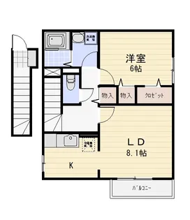 ルミエール・栄【2階】の間取り