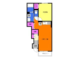 ブライトフラワーB【1階】の間取り