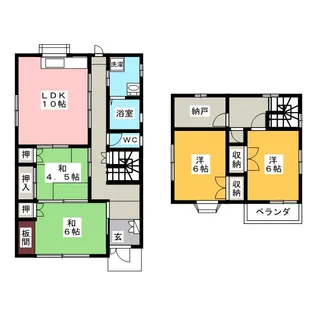 岐阜県羽島郡笠松町北及【一戸建】の間取り