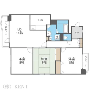 Louvre21(ルーヴル21)【3階】の間取り
