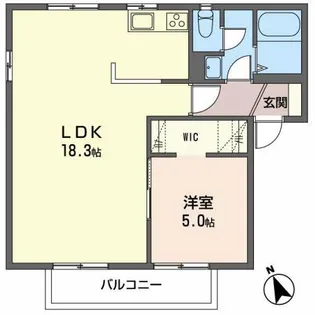 岐阜県各務原市那加不動丘1【アパート】の間取り