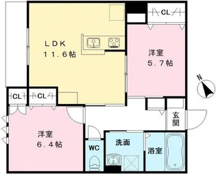 大阪府堺市北区百舌鳥梅町1【アパート】の間取り