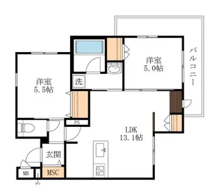 Moz Comfort【2階】の間取り