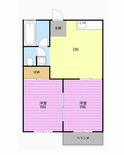 コーポ池谷A【1階】の間取り