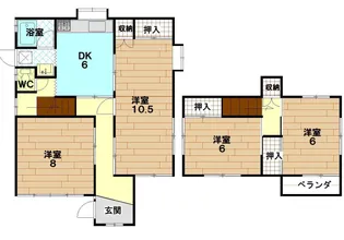 山口県岩国市室の木町3【一戸建】の間取り