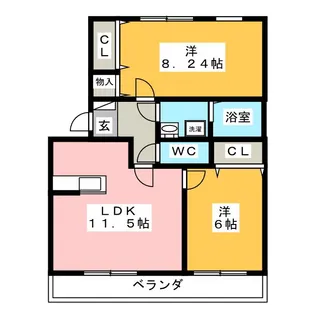 リシェス【1階】の間取り