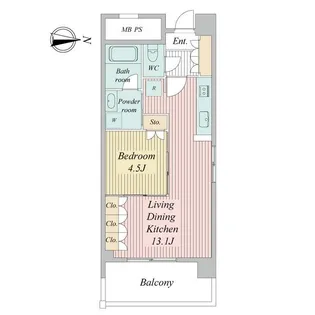 宮城県仙台市青葉区木町通1【マンション】の間取り