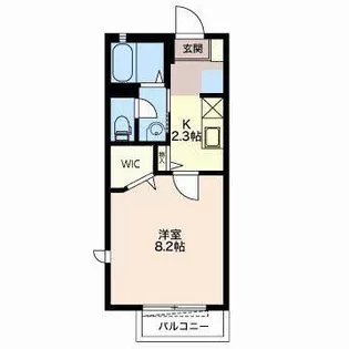 1Kの間取り画像