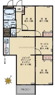 パーク・ハイム白山【2階】の間取り