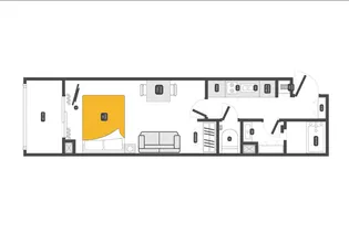 Dash Living Minami Azabu 1K【5階】の間取り