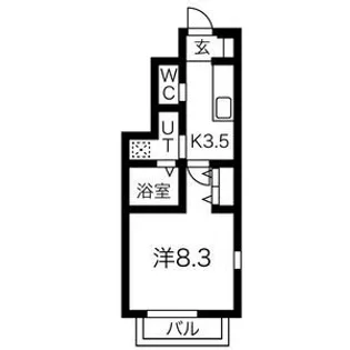 ヴィラ セレッソB棟【1階】の間取り