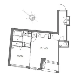 フラッフィー日本橋浜町【2階】の間取り