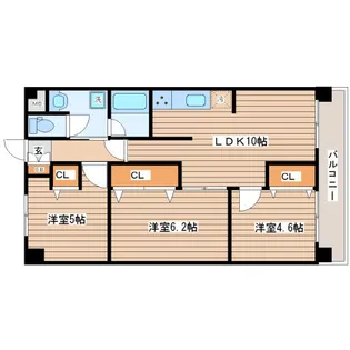 グレースK小田原【3階】の間取り