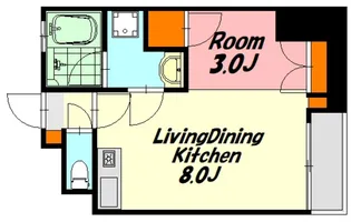 広島県広島市中区富士見町【マンション】の間取り