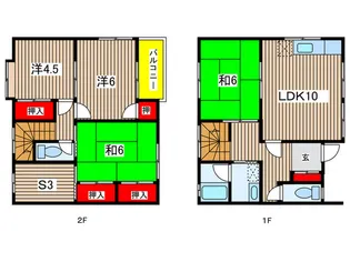 広島県広島市安佐南区東原3【一戸建】の間取り