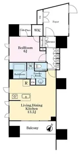 グランレ・ジェイド渋谷富ヶ谷【9階】の間取り