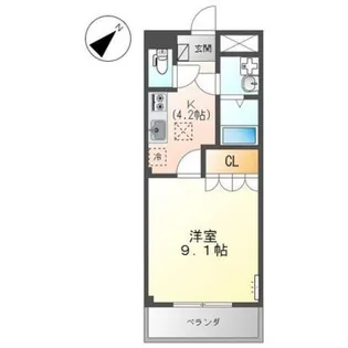 アルカディア明日香【1階】の間取り