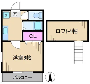 メープルハイツ【2階】の間取り