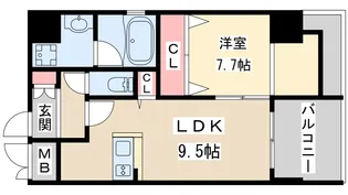 大阪府大阪市淀川区西中島1【マンション】の間取り