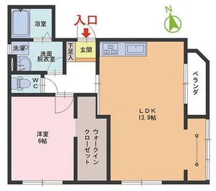 1LDKの間取り画像