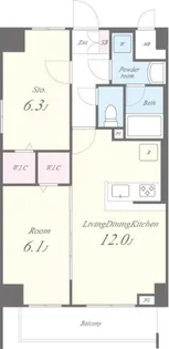クレール八王子【3階】の間取り