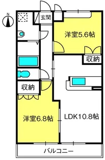 バルザック【1階】の間取り