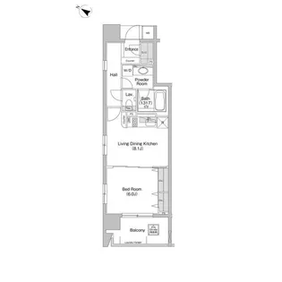 コンフォリア神田神保町【5階】の間取り