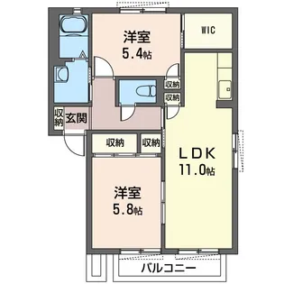 セゾンヴィラージュ A【2階】の間取り