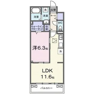 ティ・ワイ レジデンス【1階】の間取り