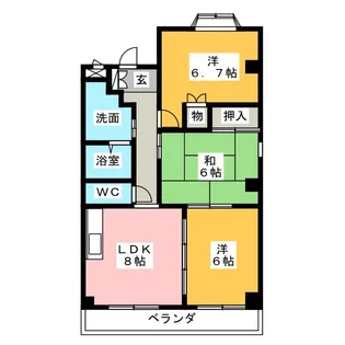 クレールA【3階】の間取り