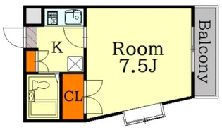 広島県広島市中区東白島町【マンション】の間取り