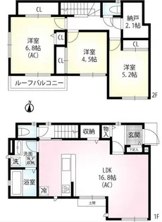 東京都世田谷区成城6【一戸建】の間取り