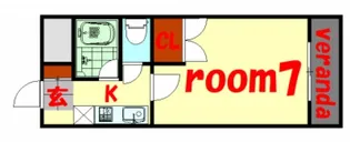 広島県広島市西区大宮3【マンション】の間取り