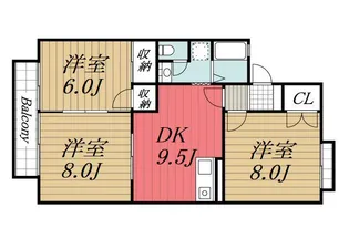 千葉県市原市北国分寺台4【アパート】の間取り