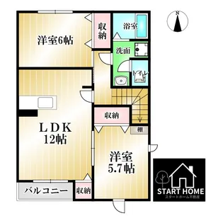 サンシェールA【2階】の間取り