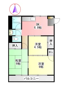 松原マンション【1階】の間取り