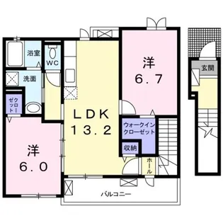 オリーブハウス【2階】の間取り