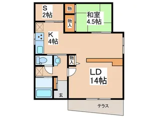 ソシアル上北沢【1階】の間取り