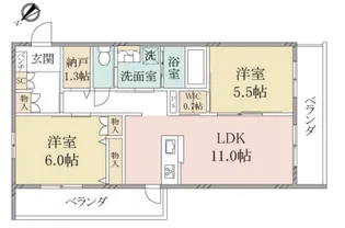 (シニア限定)ヘーベルヴィレッジ北赤羽~Gloier~【2階】の間取り