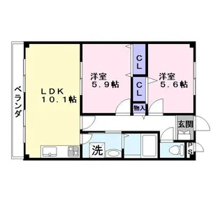 スーリールI番館【6階】の間取り