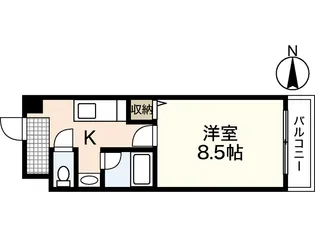 ハイツリリアン【5階】の間取り