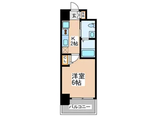 エステムプラザ難波WESTリバ-クロスの間取り